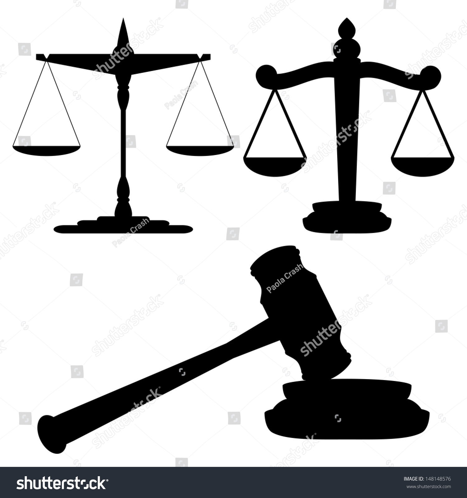 Scales Of Justice And Gavel Stock Photo 148148576 ...