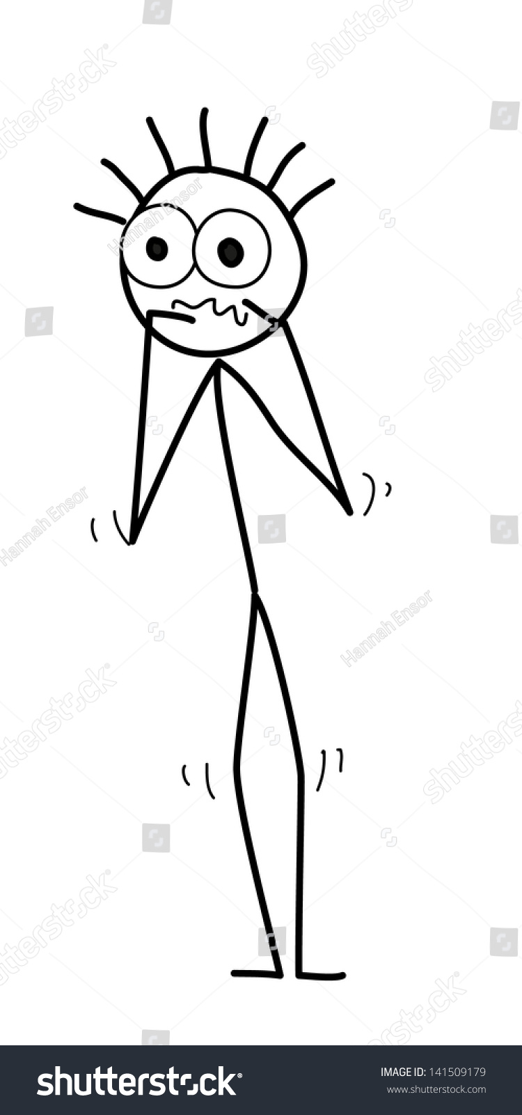 Scared Stickman Stock Illustration 141509179 - Shutterstock