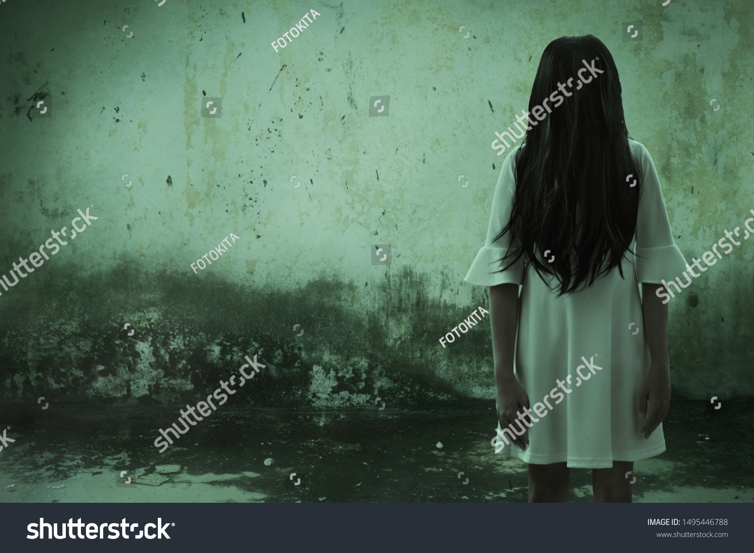 Scary Ghost Woman Haunted House Stock Photo Shutterstock