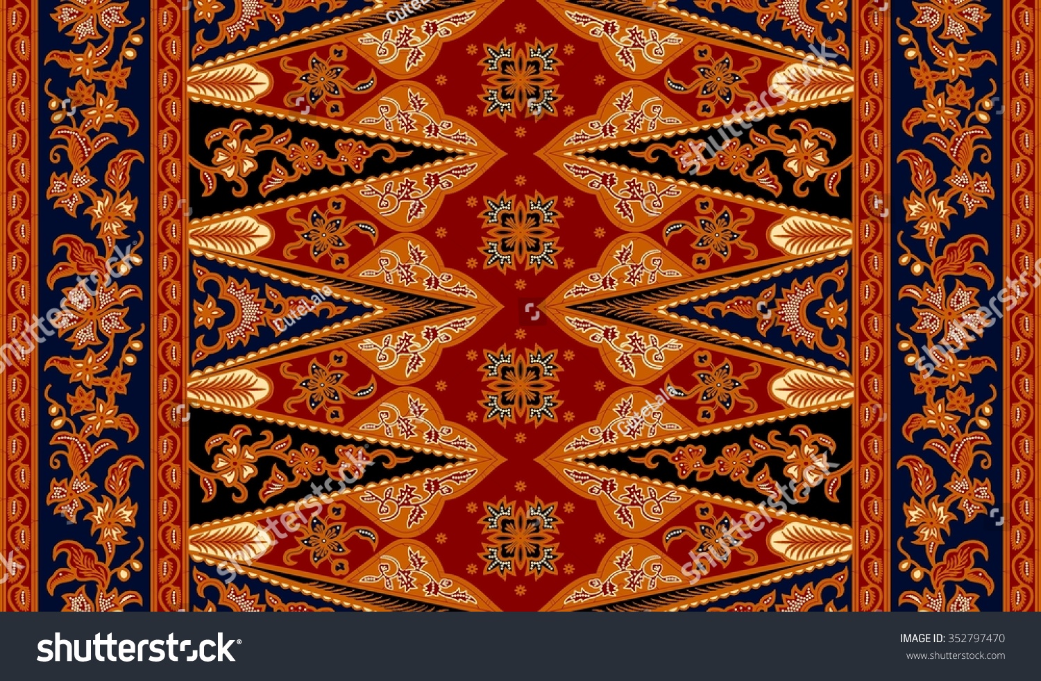 Seamless floral beautiful batik background Able to repeat for textile printing Seamless floral beautiful batik background Able to repeat for textile printing