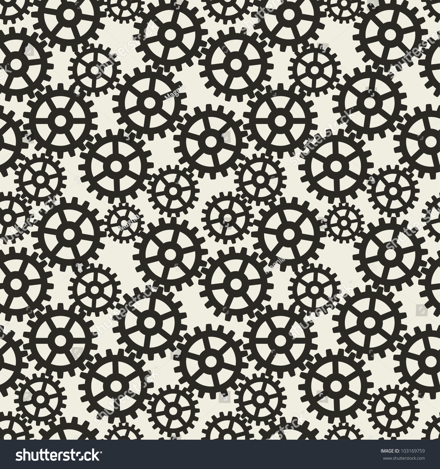 Seamless Gear Pattern Stock Illustration 103169759 - Shutterstock