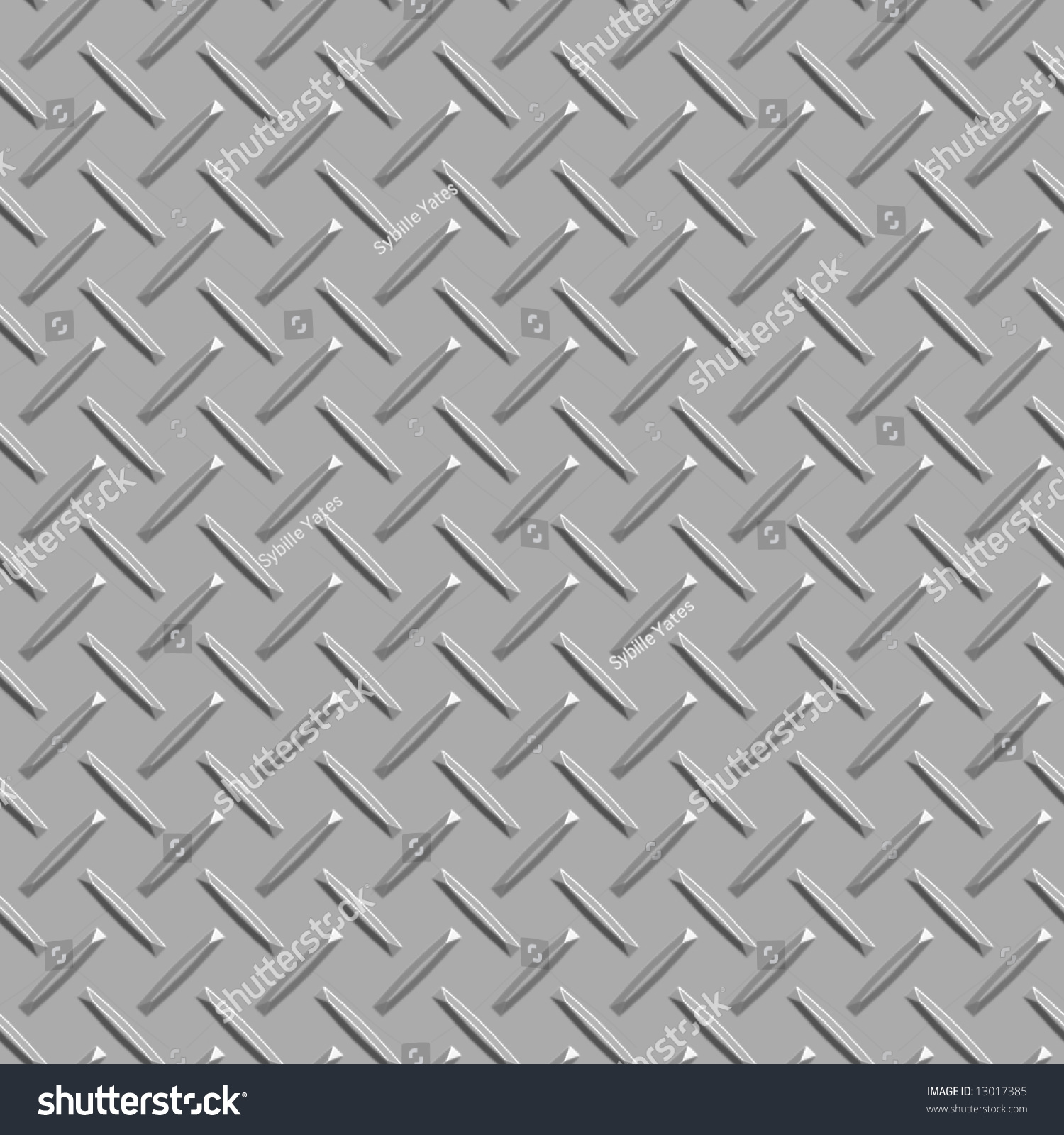 Seamless Long Metal Diamond Pattern Background Stock Photo 13017385 