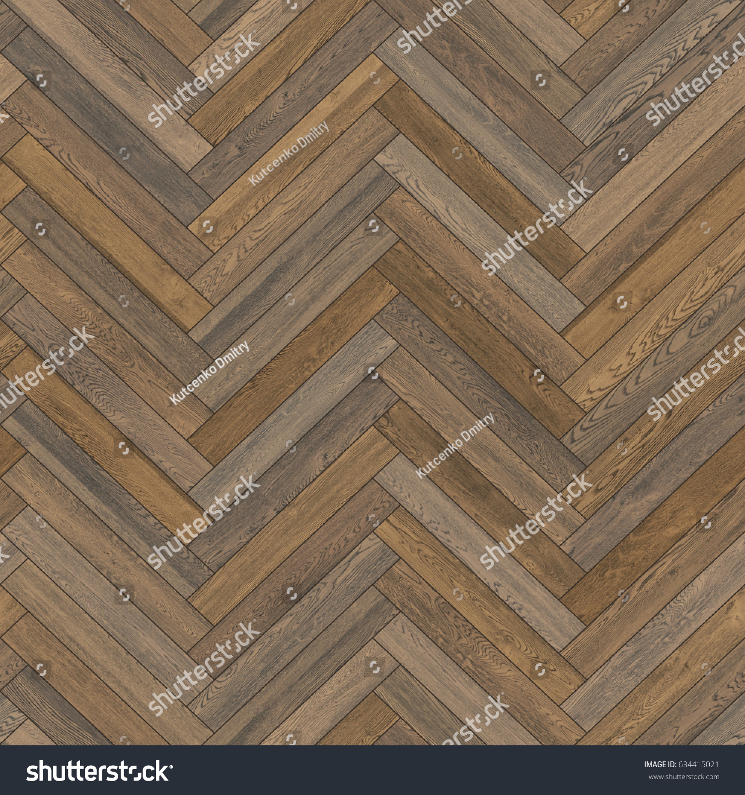 Seamless Wood Parquet Texture Herringbone Brown