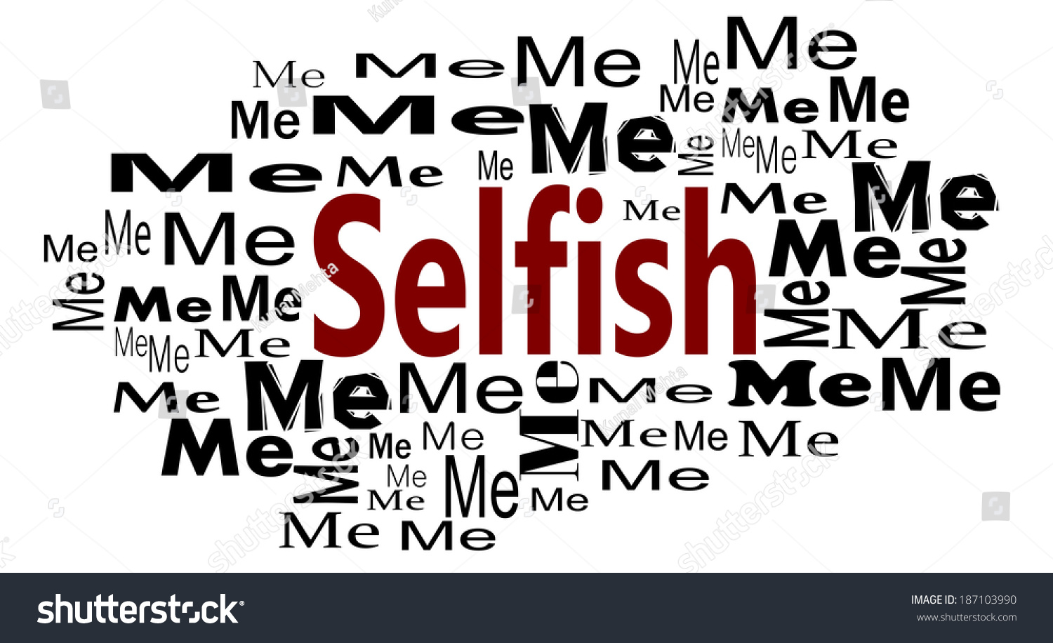 Selfish All About Me Stock Illustration 187103990 - Shutterstock