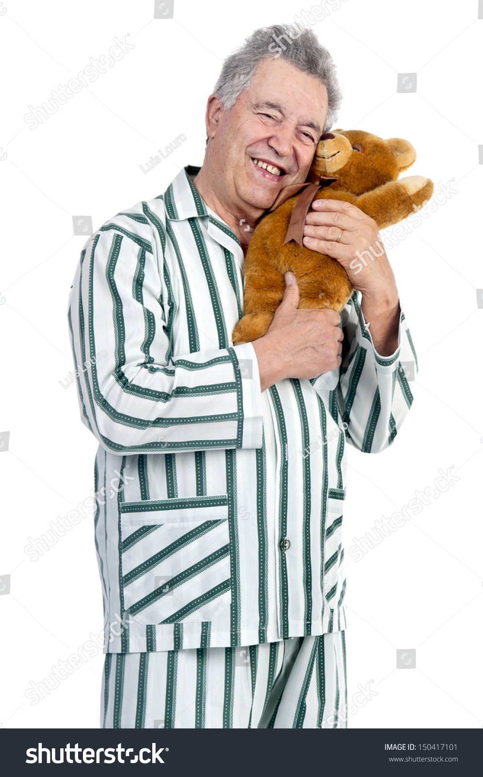 teddy bear wearing pajamas