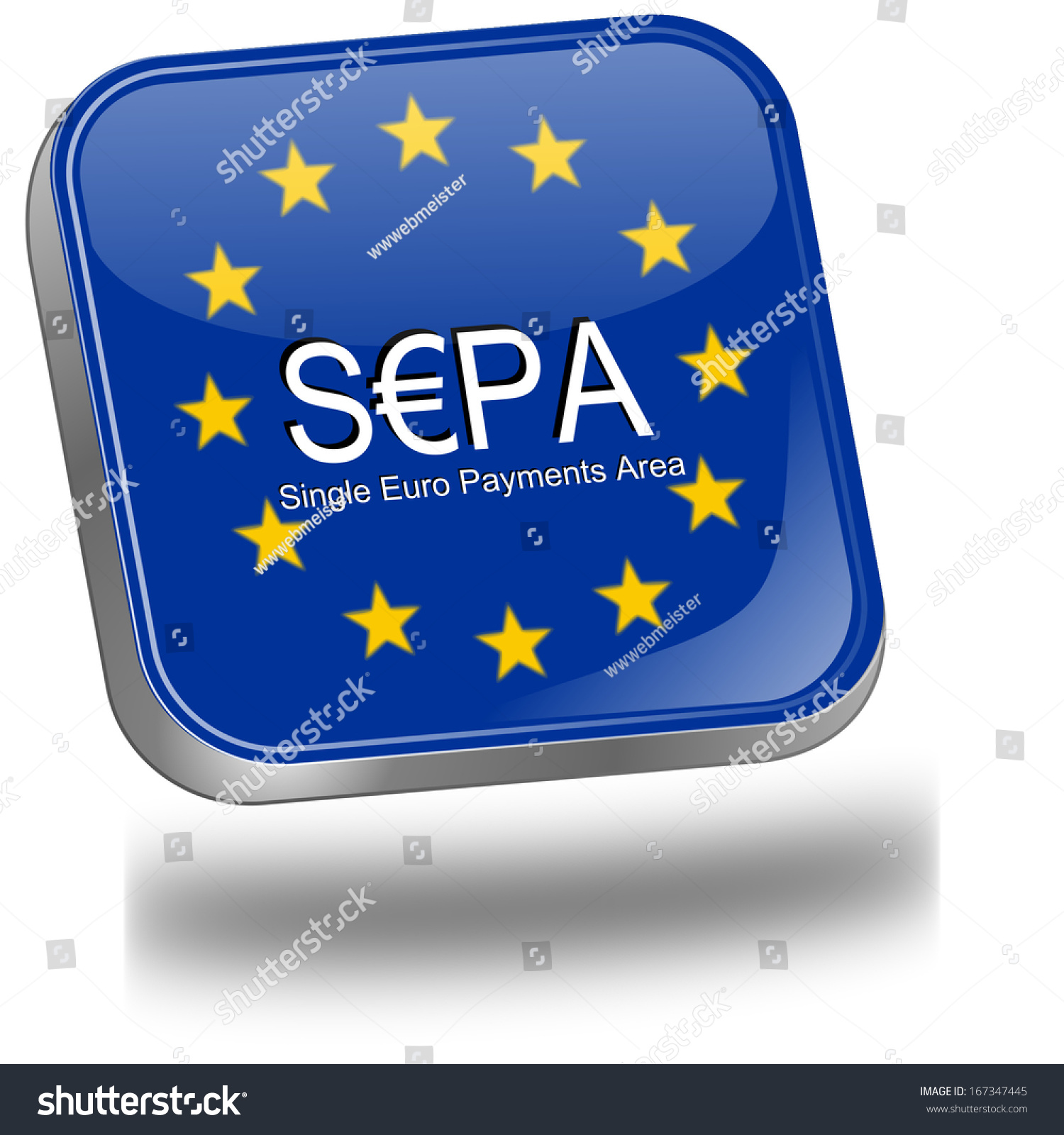 Sepa - Single Euro Payments Area - Button Stock Foto 167347445 ...