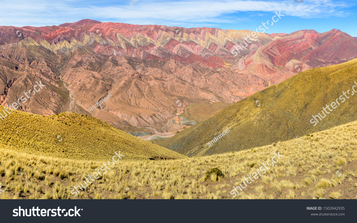 De Hornocal Cerro De 14 Colores Stock Photo Edit Now 1503942935