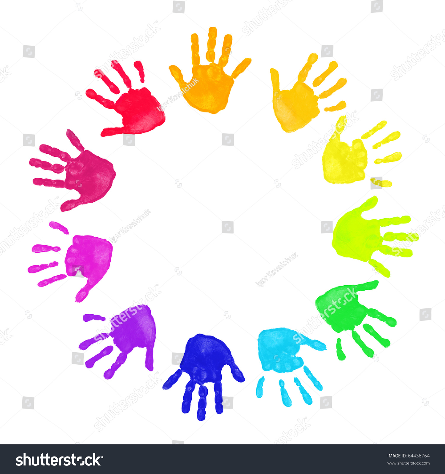 rainbow handprint clipart - photo #12