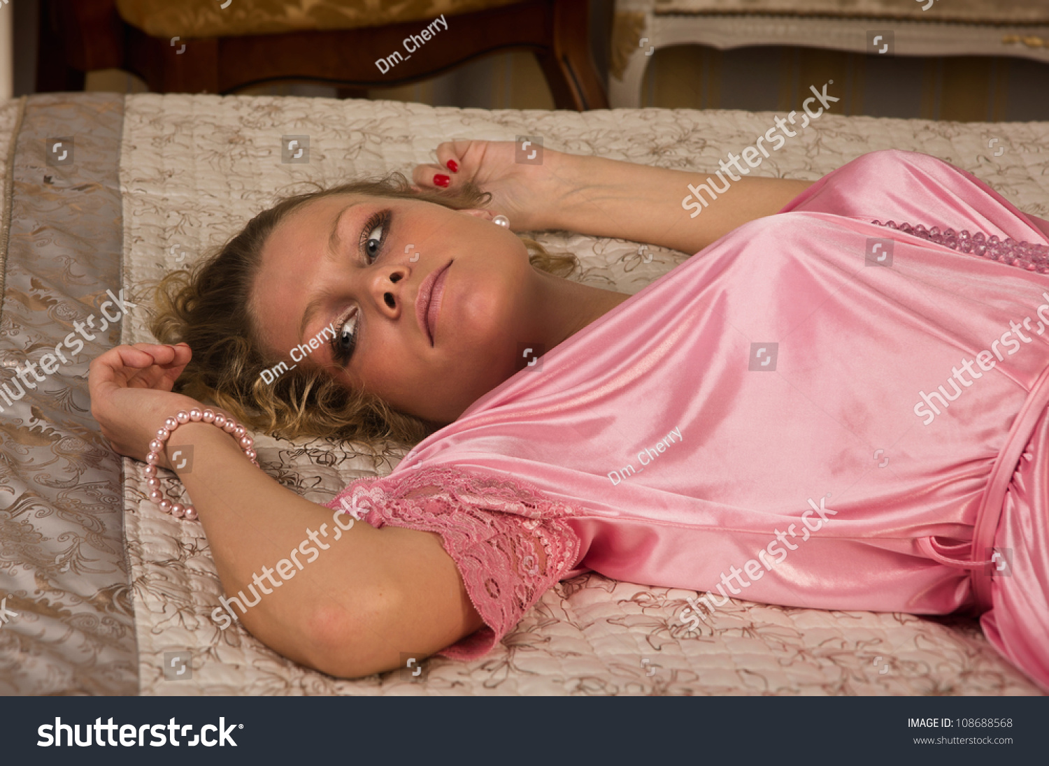 Sexual Blonde Lying On Bed Boudoir Stock Photo 108688568 Shutterstock