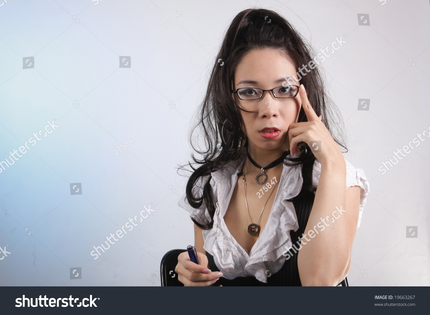 Sexy Asian Secretary Stock Photo 19663267 Shutterstock