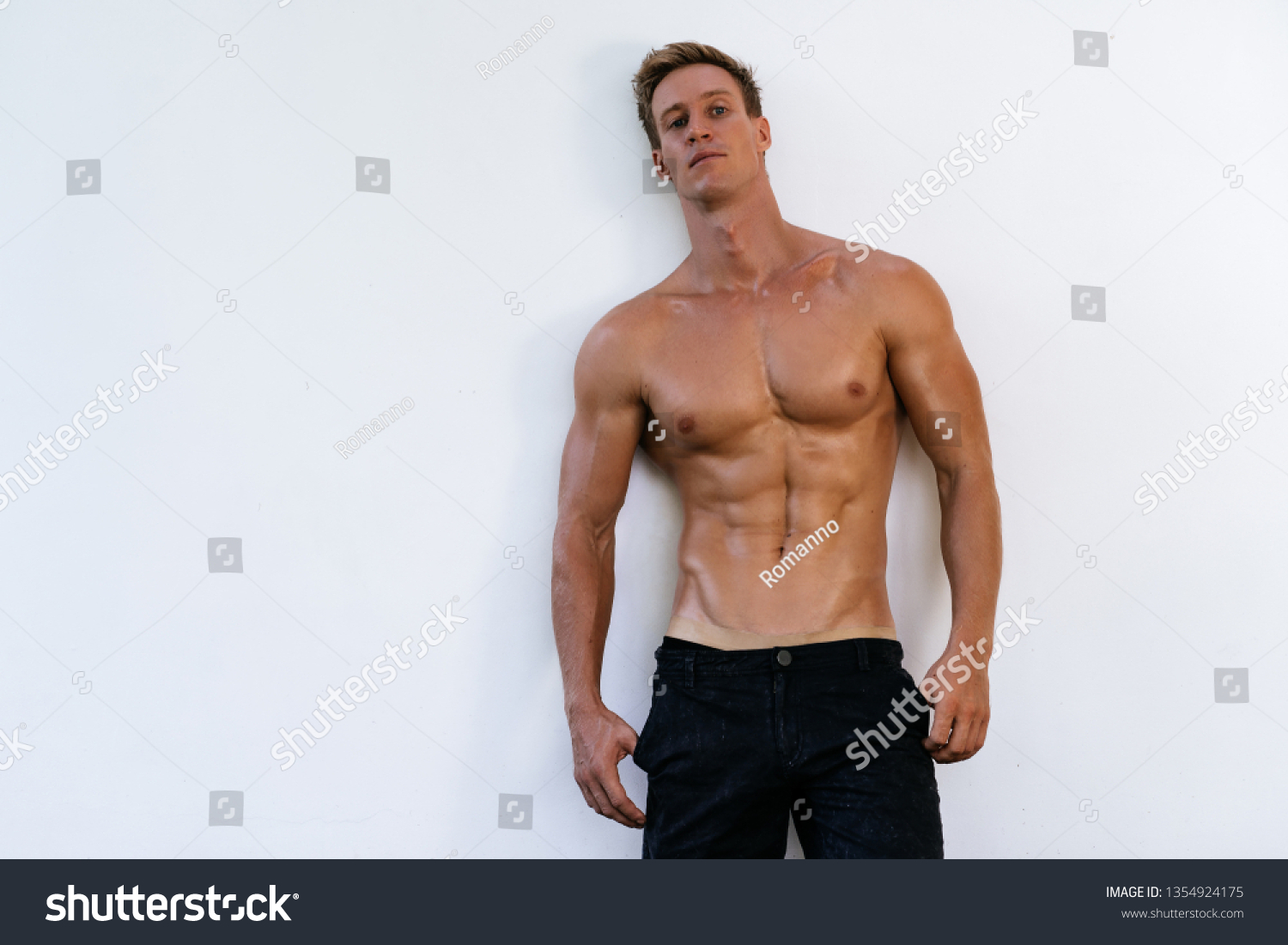 Sexy Athletic Man Naked Torso On Stock Photo Shutterstock