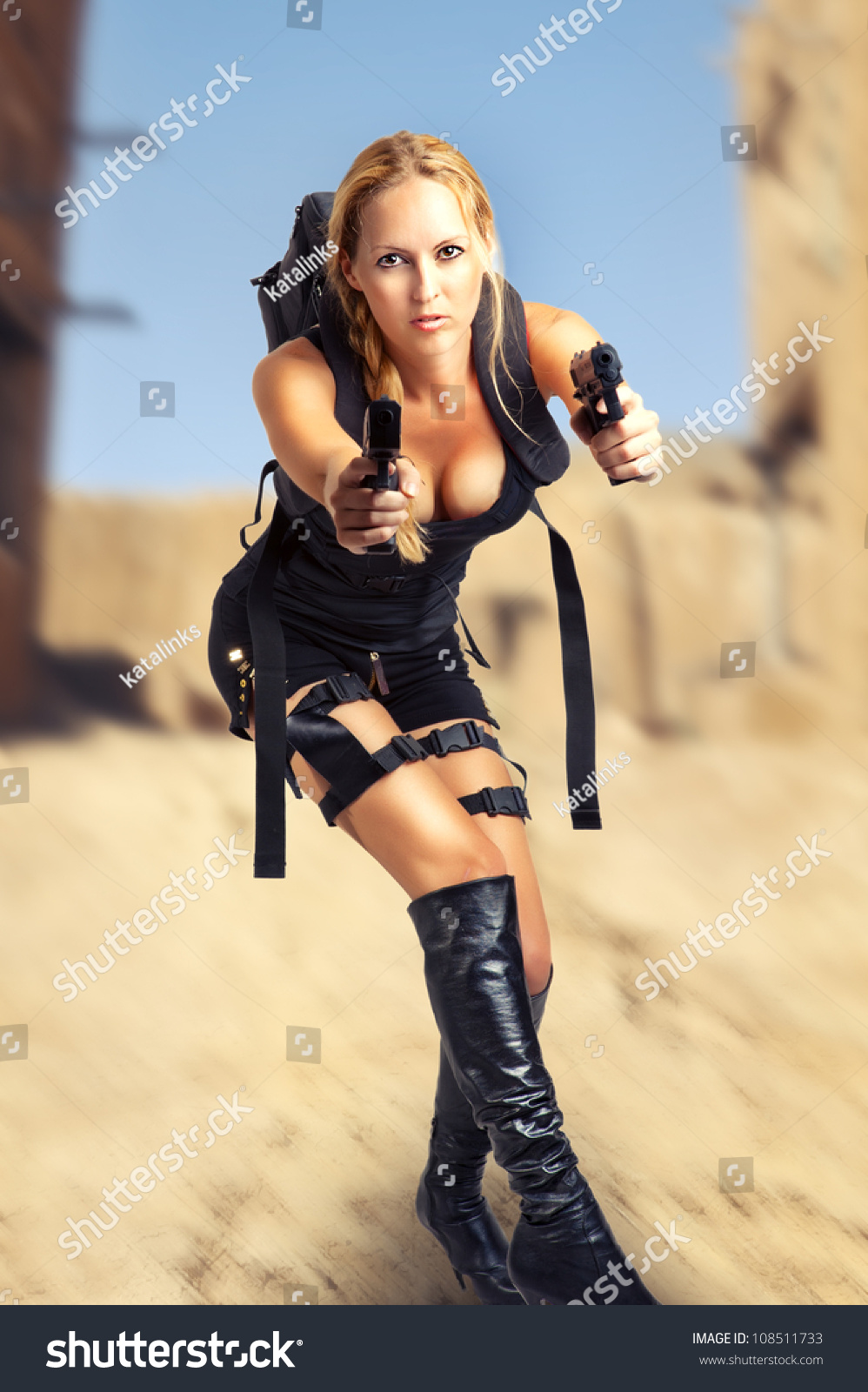 Sexy Woman With Gun 59