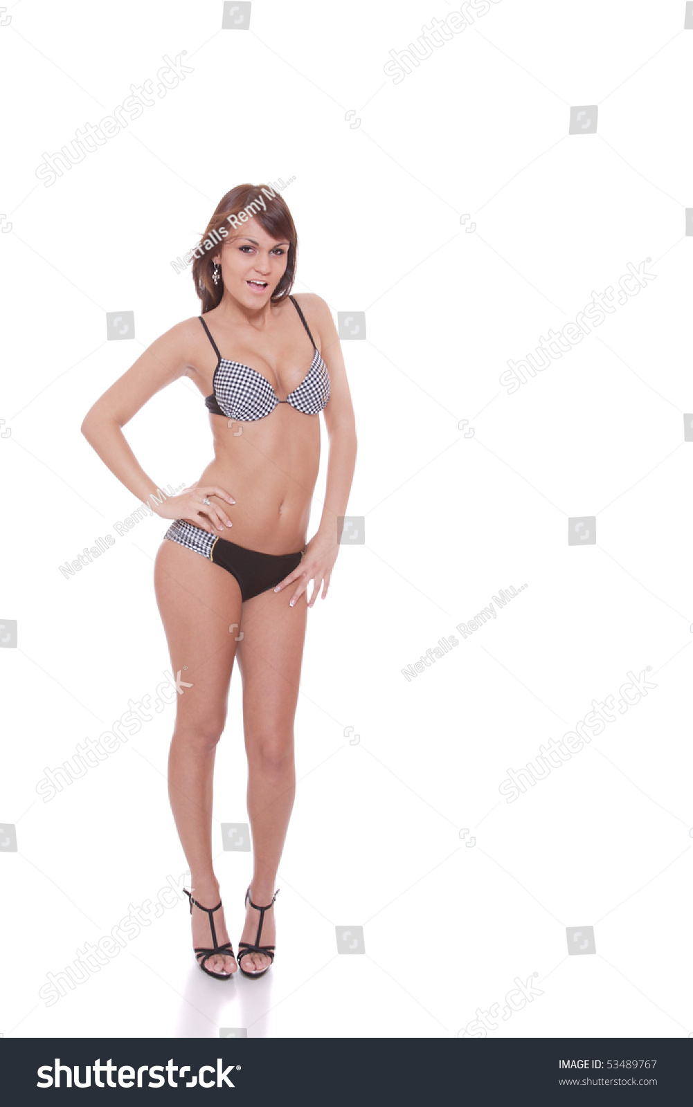 Sexy Bikini Model Over White Background库存照片53489767 Shutterstock