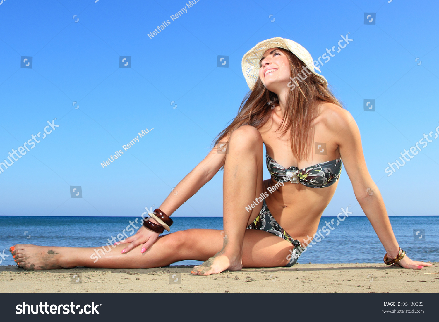 Sexy Bikini Model Posing On Beach Nh C S N Shutterstock