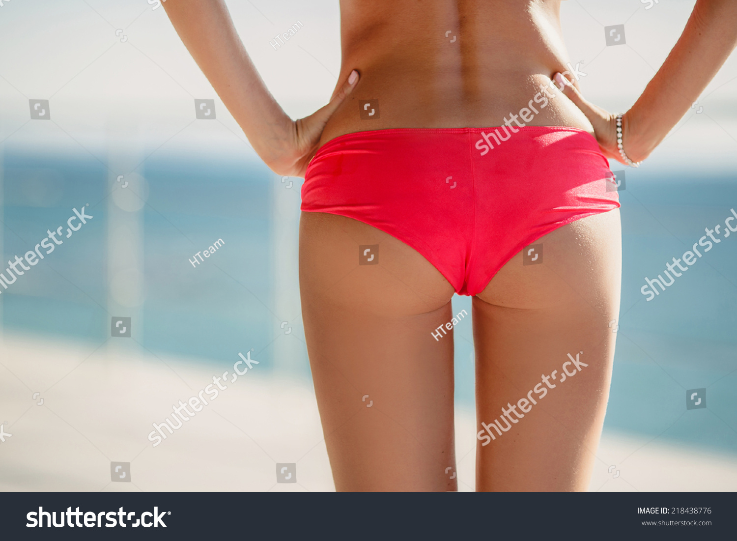 Sexy Bikini Woman Buttocks On Beach Shutterstock