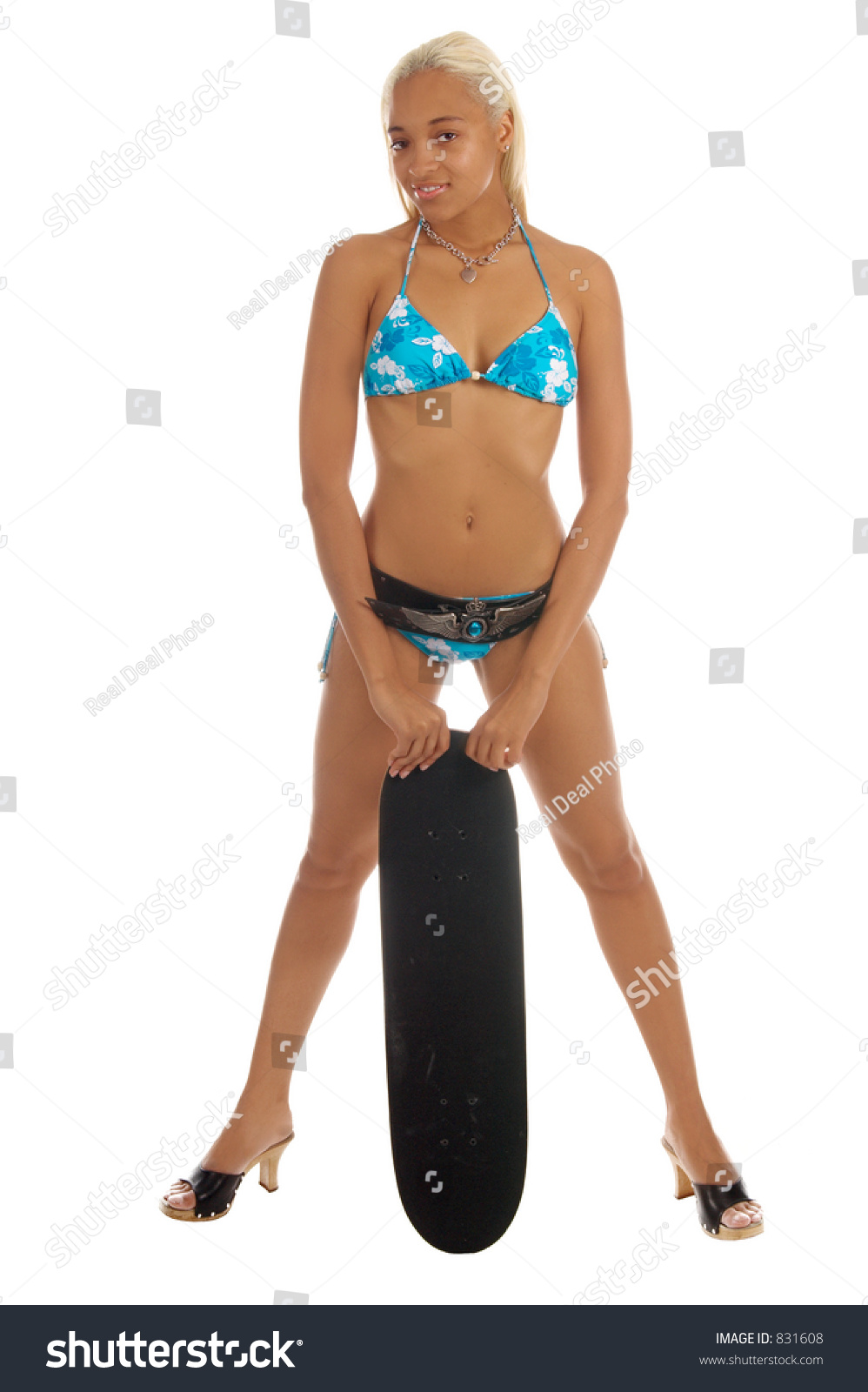 Sexy Blonde African American Bikini Model Foto Stock Shutterstock