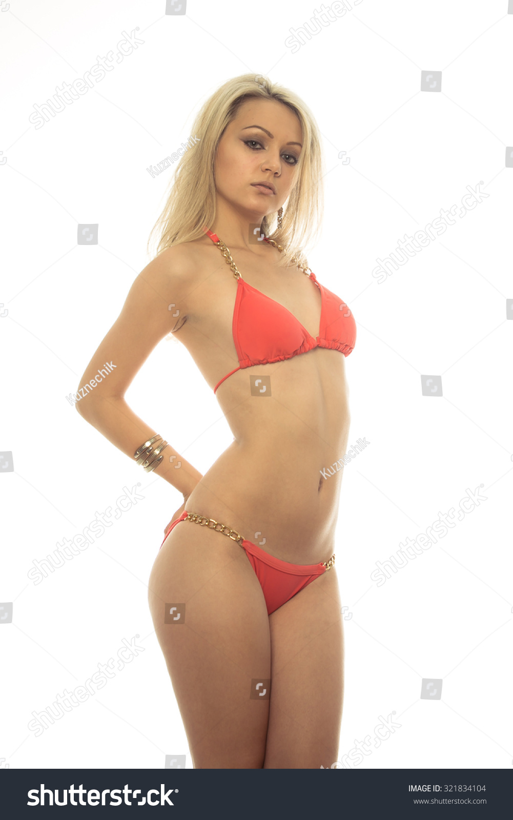 Sexy Blonde Bathing Suit Studio Stock Photo Shutterstock