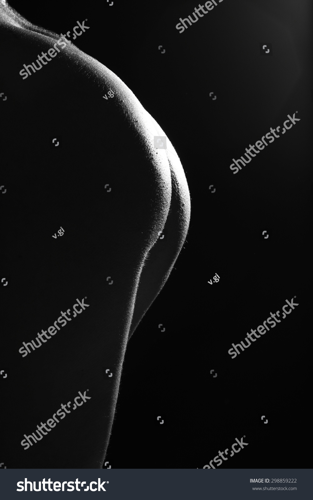 Sexy Body Nude Woman Buttocks Naked Foto Stok Shutterstock