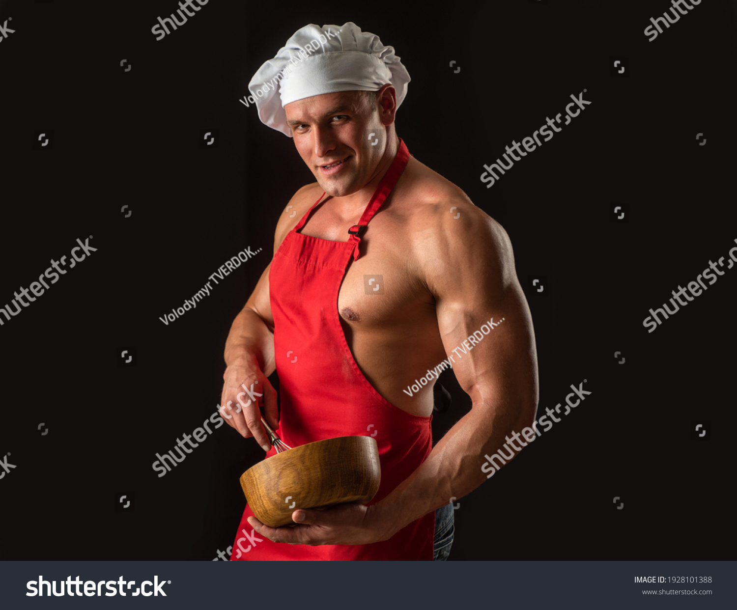 Sexy Cooking Chef Apron Muscular Man Stock Photo Shutterstock