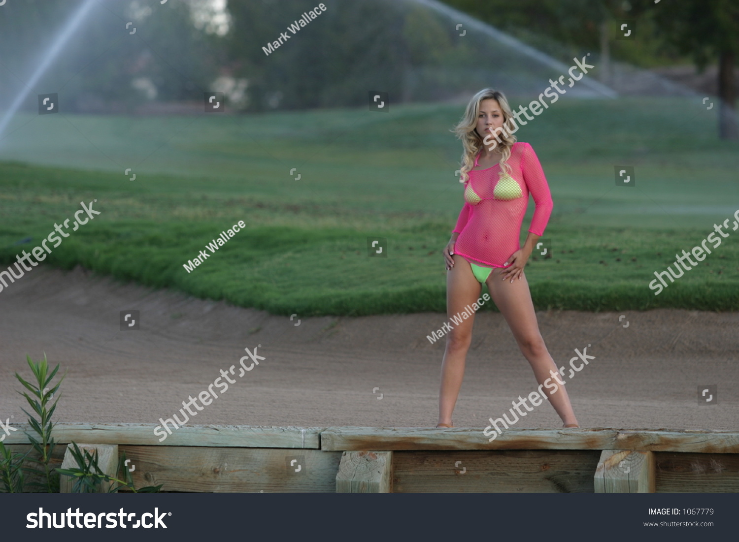 Sexy Girl In A Bikini On A Golf Course Stock Photo 1067779 Shutterstock