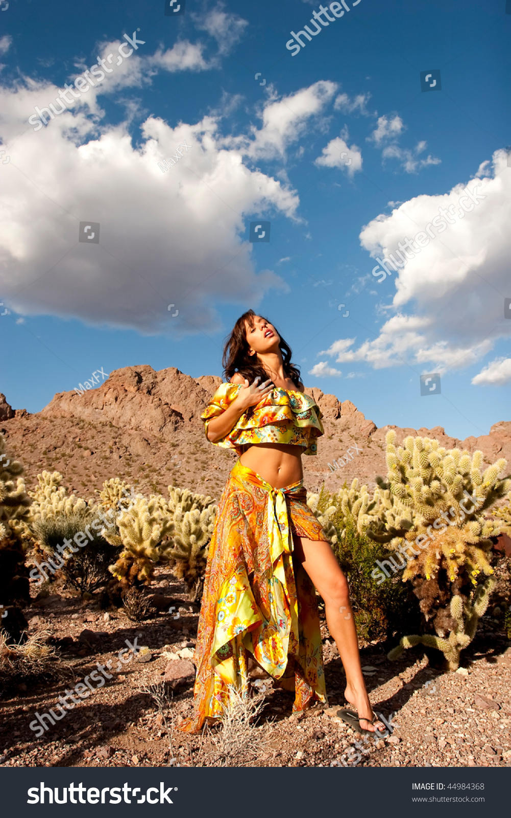 Sexy Girl Posing In The Desert Stock Photo Shutterstock