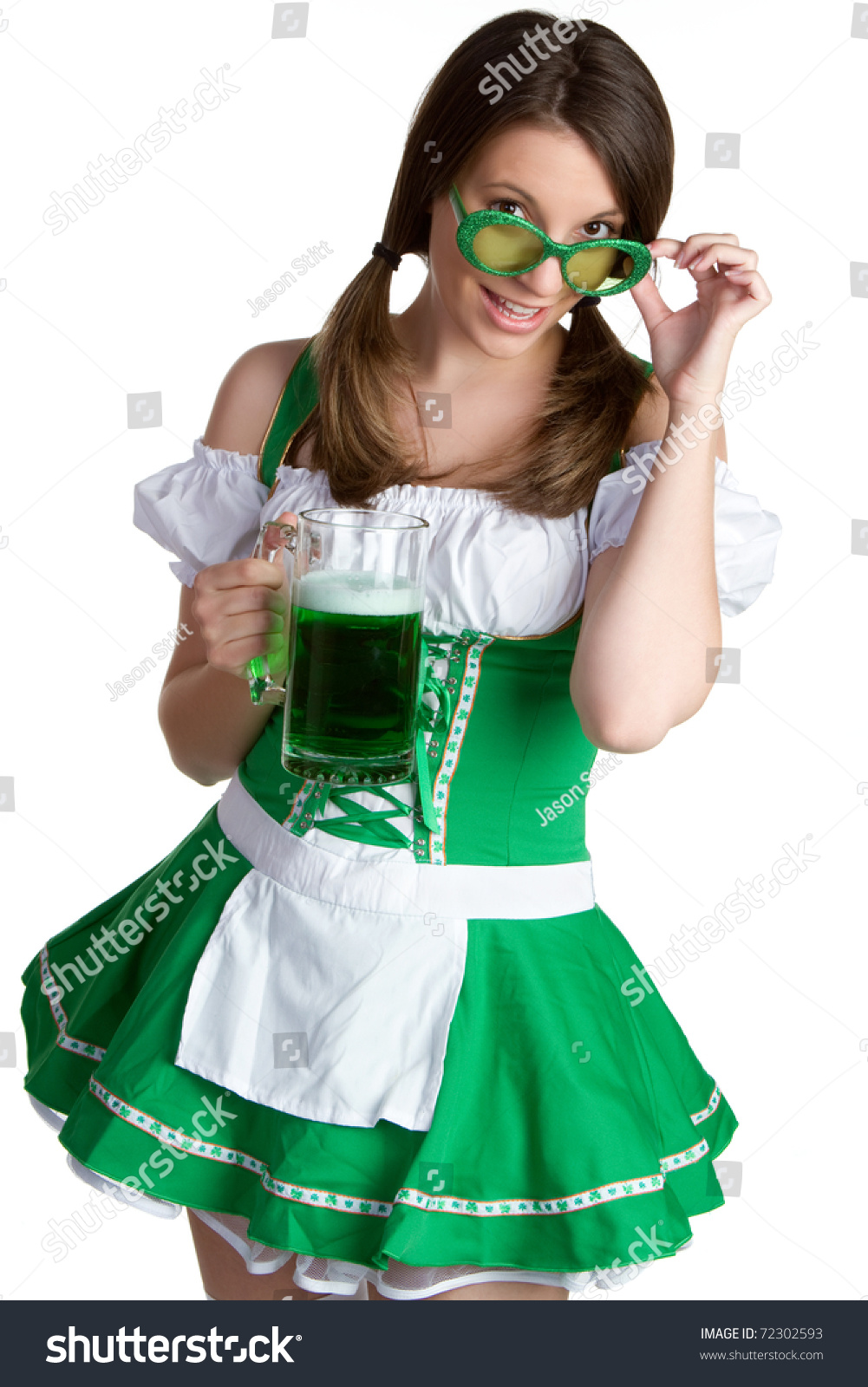images st patricks day woman and beer