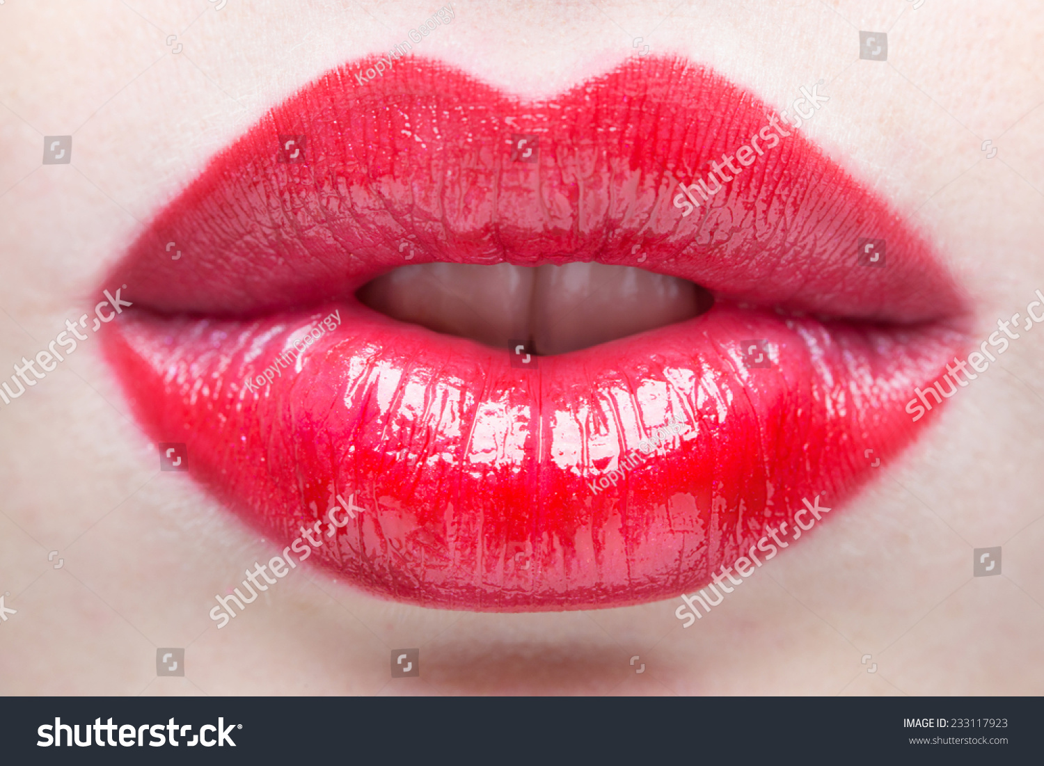 Sexy Lips Beauty Red Lip Makeup Stock Photo Edit Now 233117923