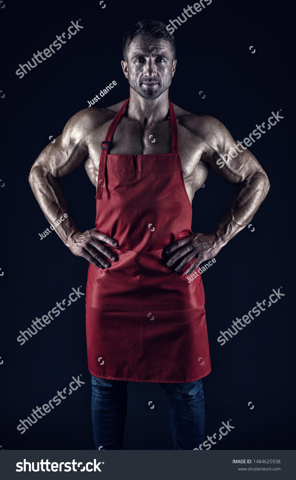 Sexy Man Cook Man Muscular Torso Foto Stok Shutterstock