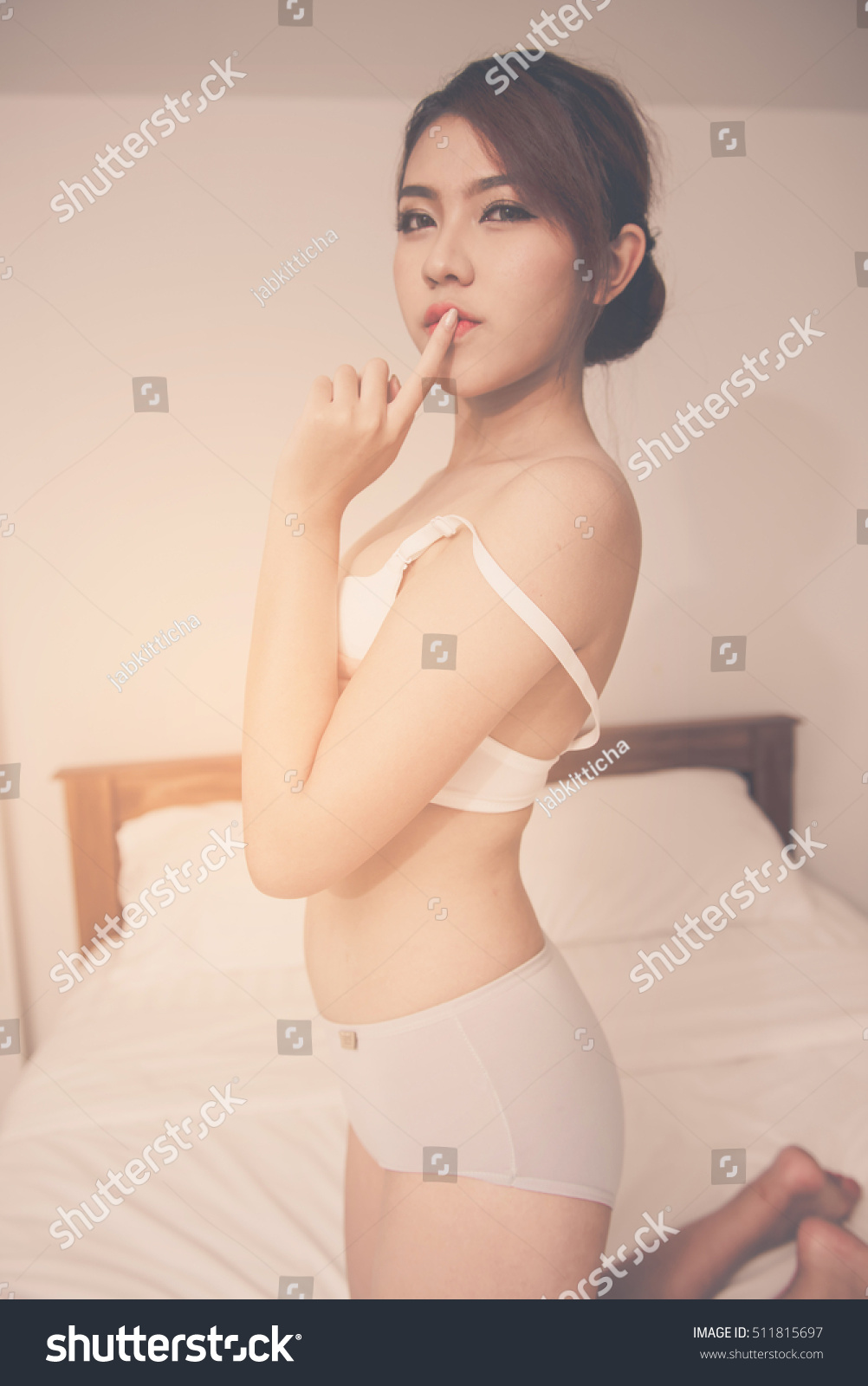 Sexy Model Posing Lingerie Shutterstock