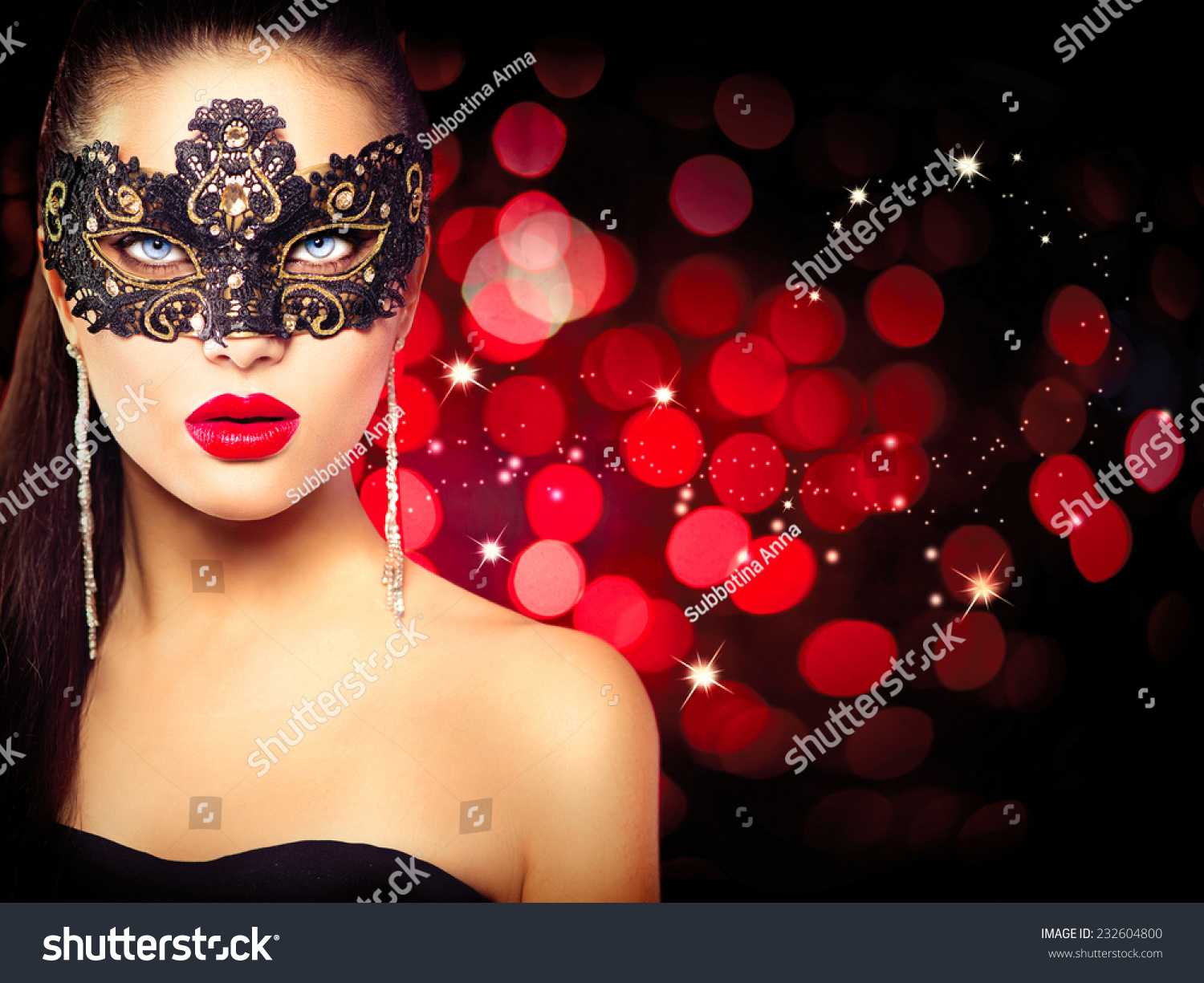 Sexy Model Woman Venetian Masquerade Carnival Stock Photo 232604800 