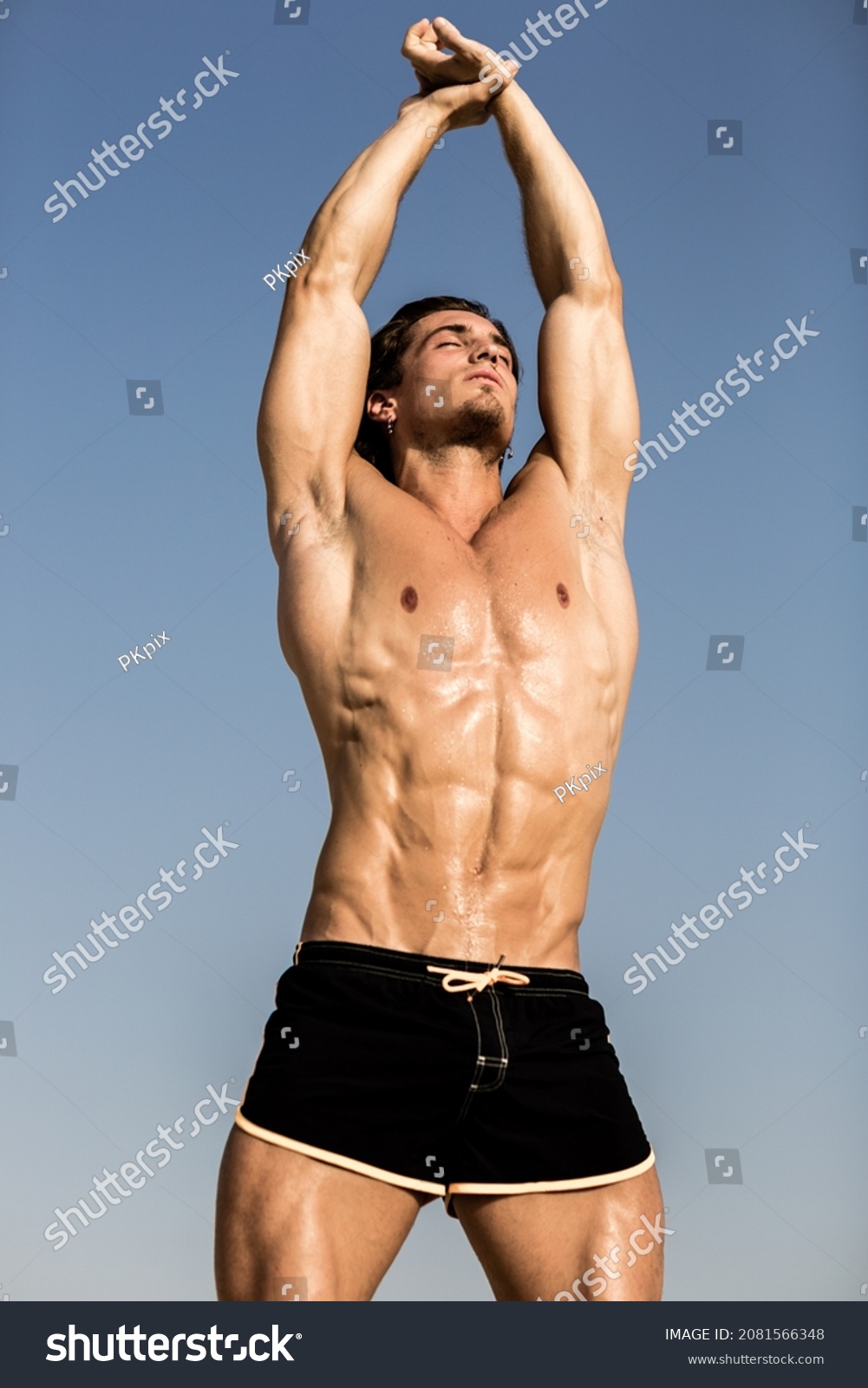 Stretch Topless Outdoors Images Stock Photos Vectors Shutterstock