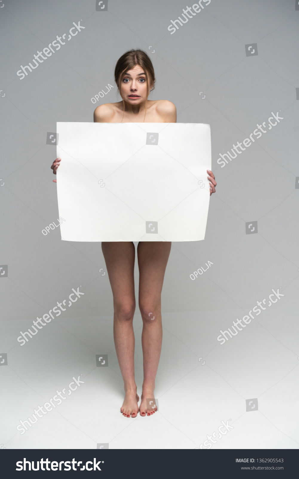 Sexy Naked Girl Poster Clean Skin库存照片1362905543 Shutterstock