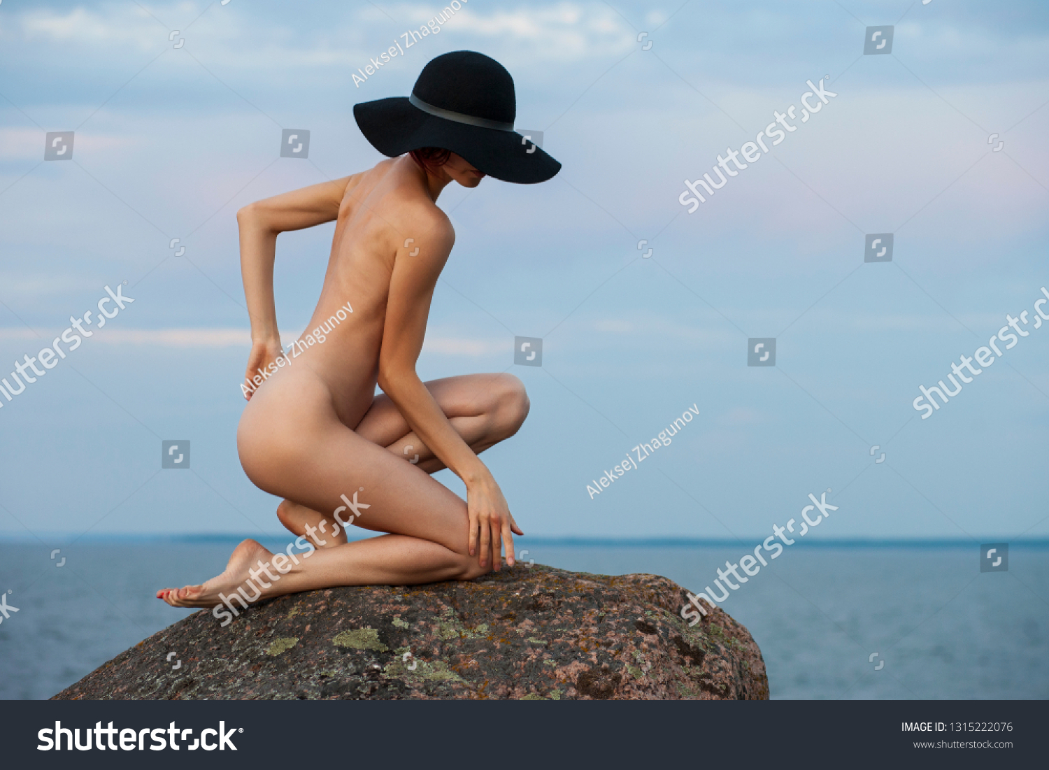 Sexy Nude Woman Posing On Beach Shutterstock