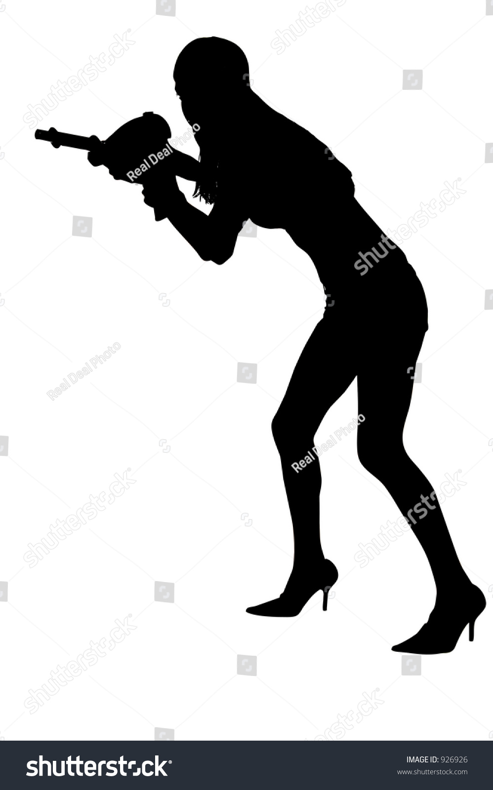 Sexy Soldier Silhouette Clipping Path Stock Illustration 926926