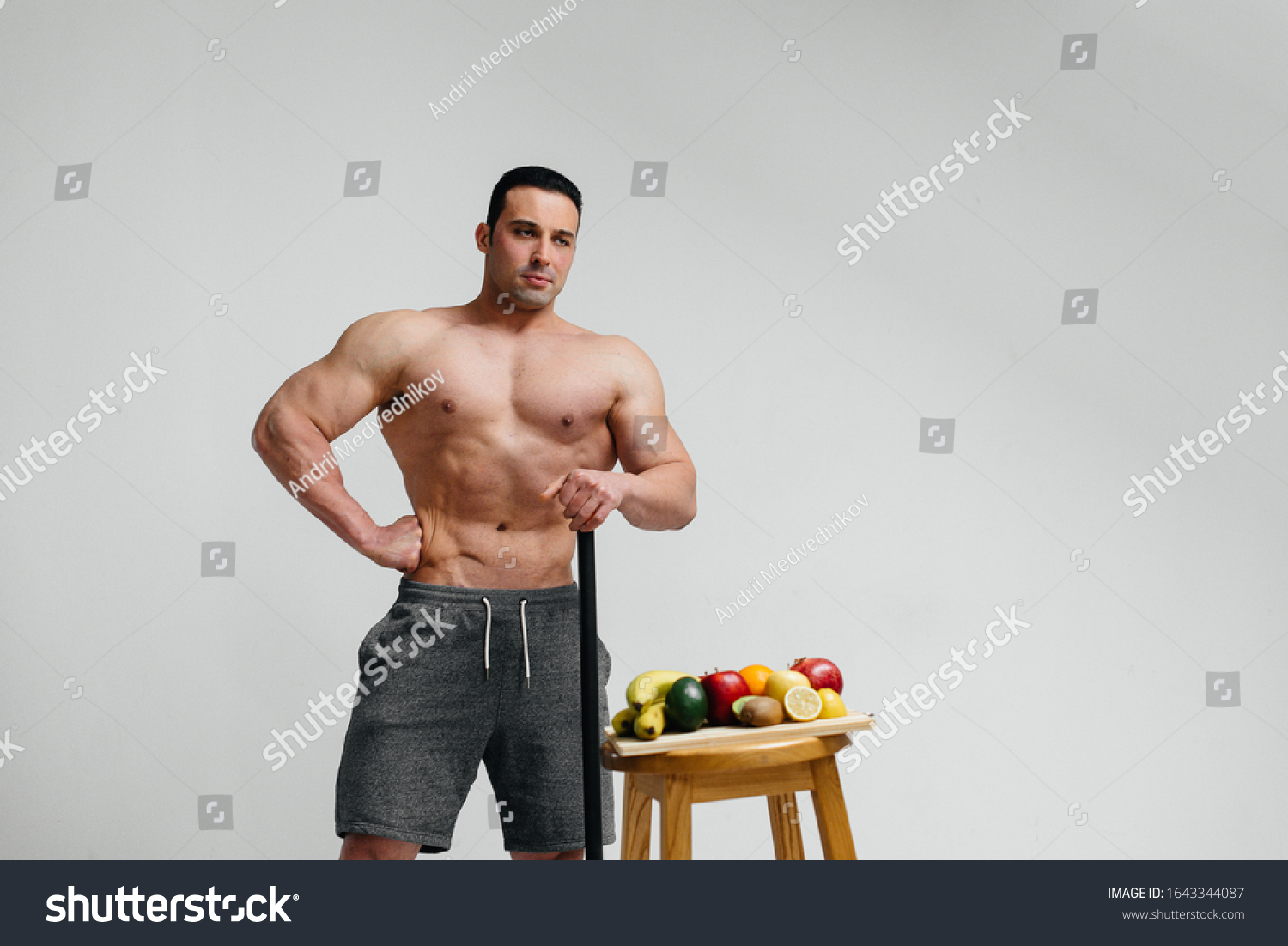 Sexy Vegan Guy Naked Torso Posing库存照片1643344087 Shutterstock