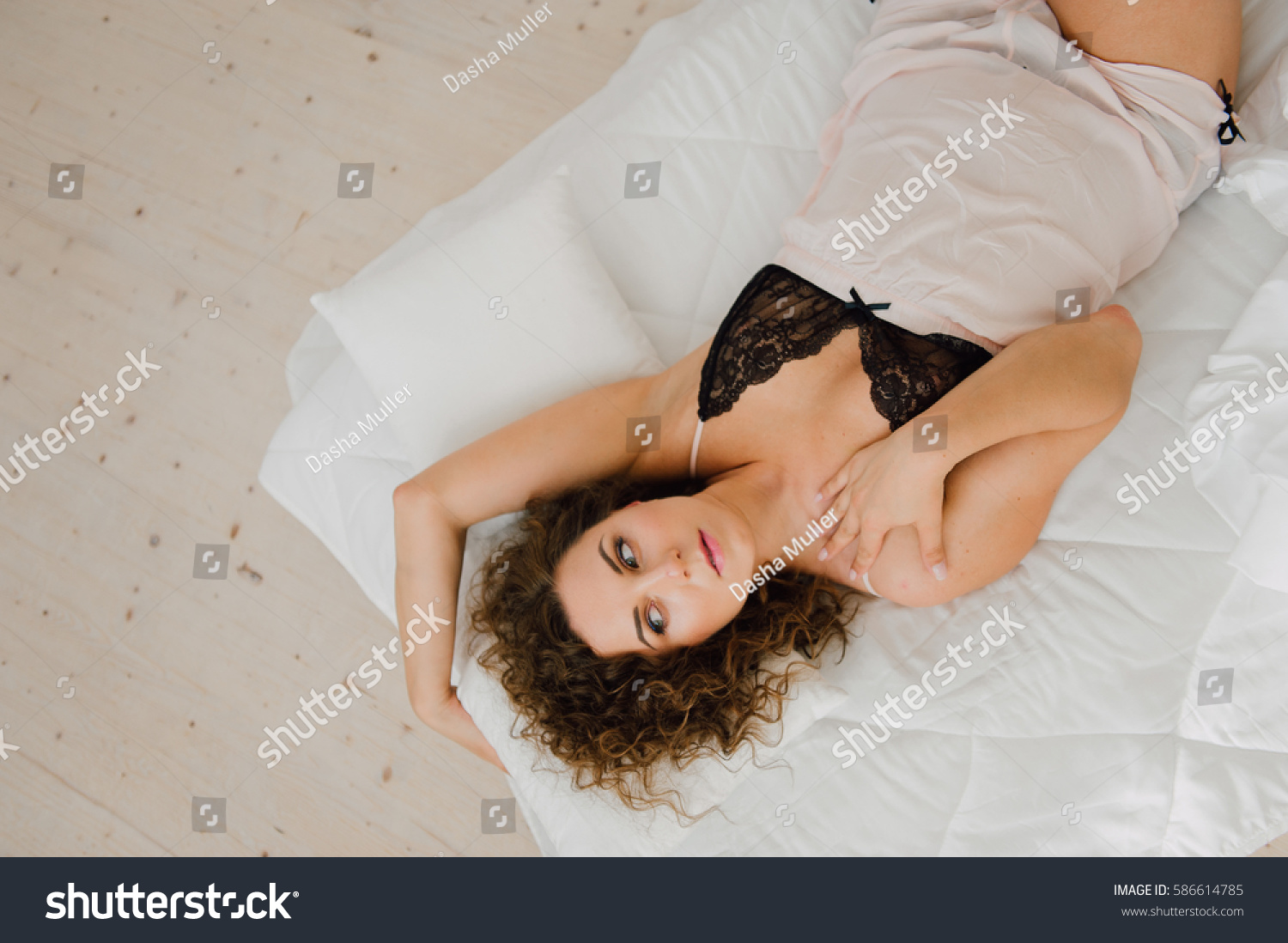 Sexy Woman Bed Morning Showing Her Stock Photo Shutterstock