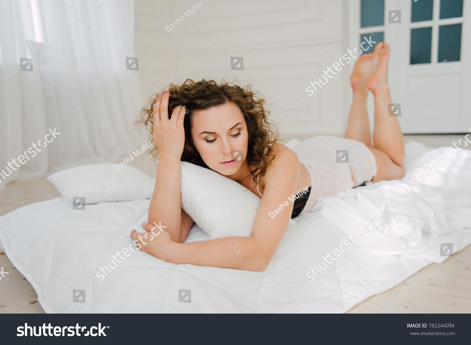 Sexy Woman Bed Morning Showing Her Stock Photo Shutterstock