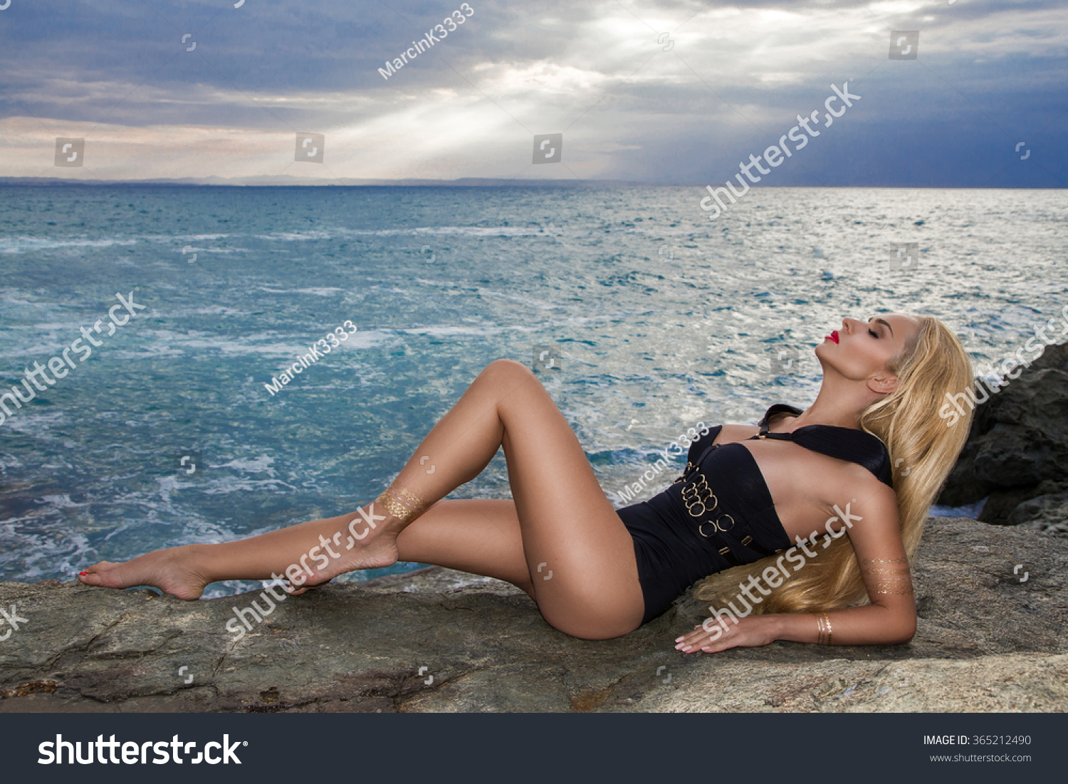 Sexy Woman Elegant Bikini On Suntanned Stock Photo Edit Now