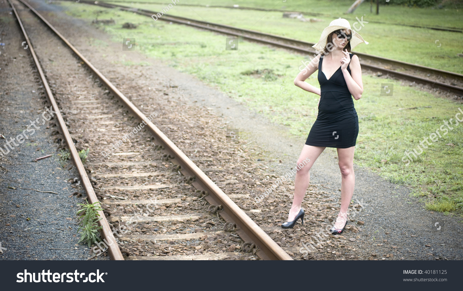 Sexy Woman On Railroad Stock Photo 40181125 - Shutterstock