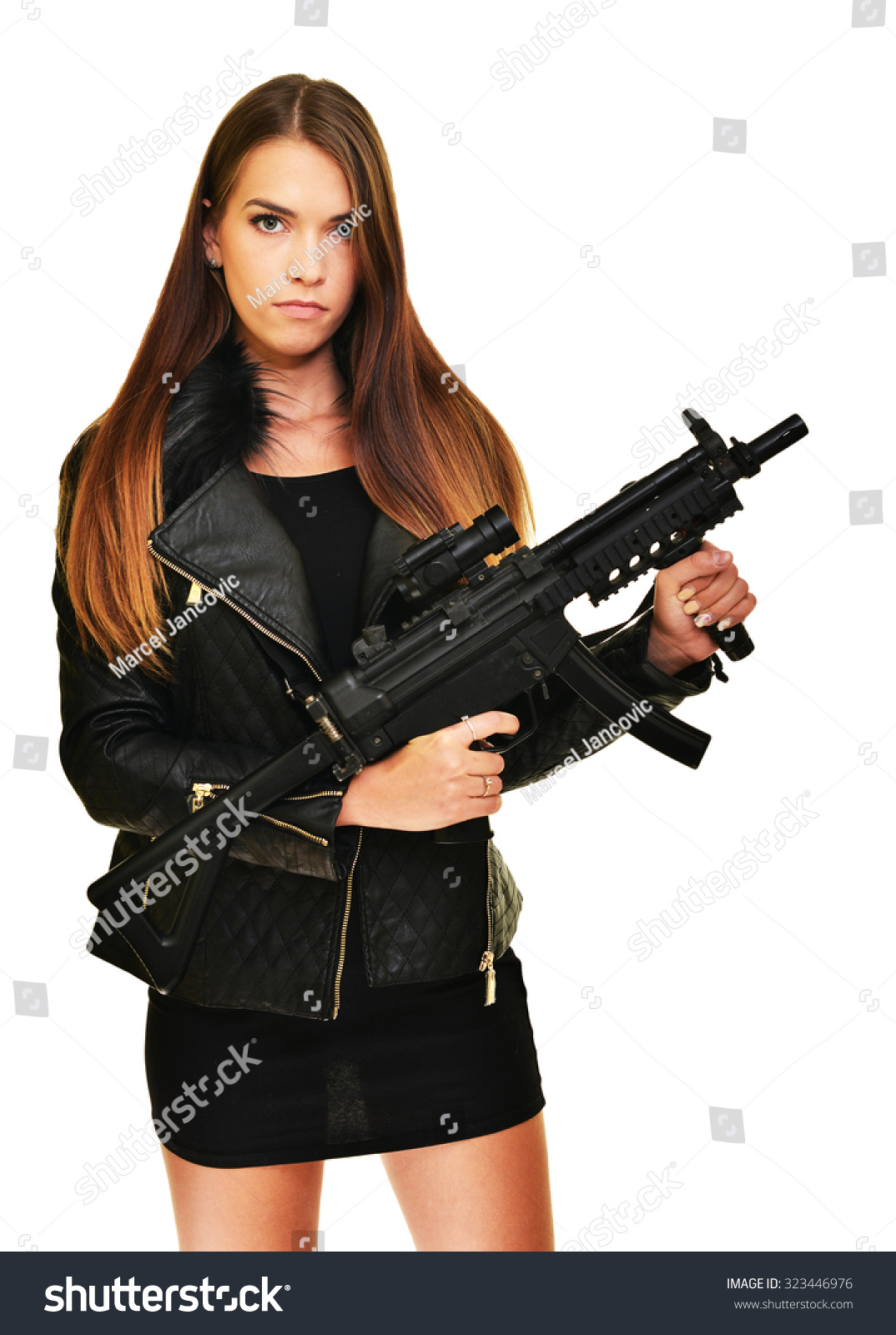 Sexy Woman With Gun 22