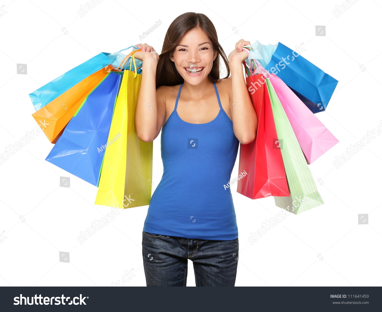 Photo Asian Woman Holding Sale 5