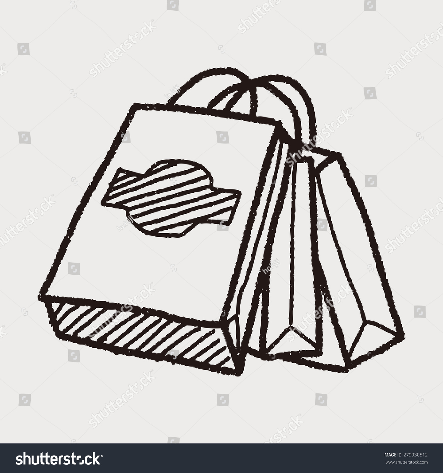 Shopping Bag Doodle Drawing Stock Photo 279930512 : Shutterstock