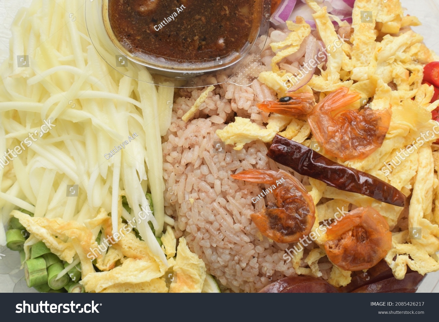 Shrimp Paste Fried Rice Khao Kluk Stock Photo Shutterstock