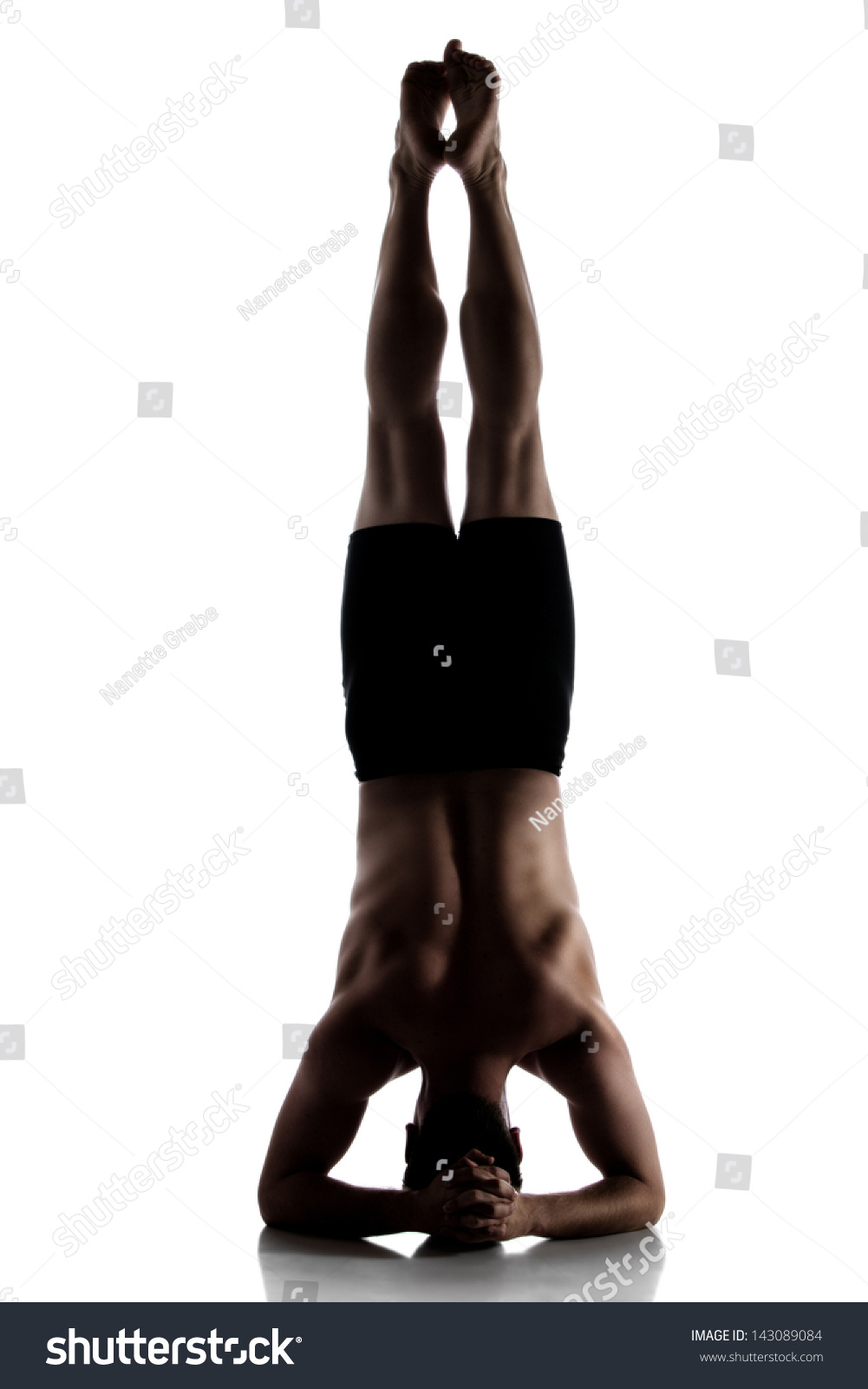 Silhouette Of An Muscular Adult Male Modern Contemporary Ballet Style