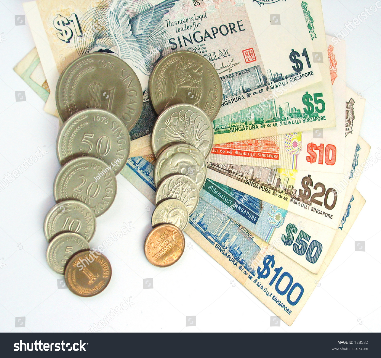 Singapore Currency  Notes And Coins Stock Photo 128582  Shutterstock