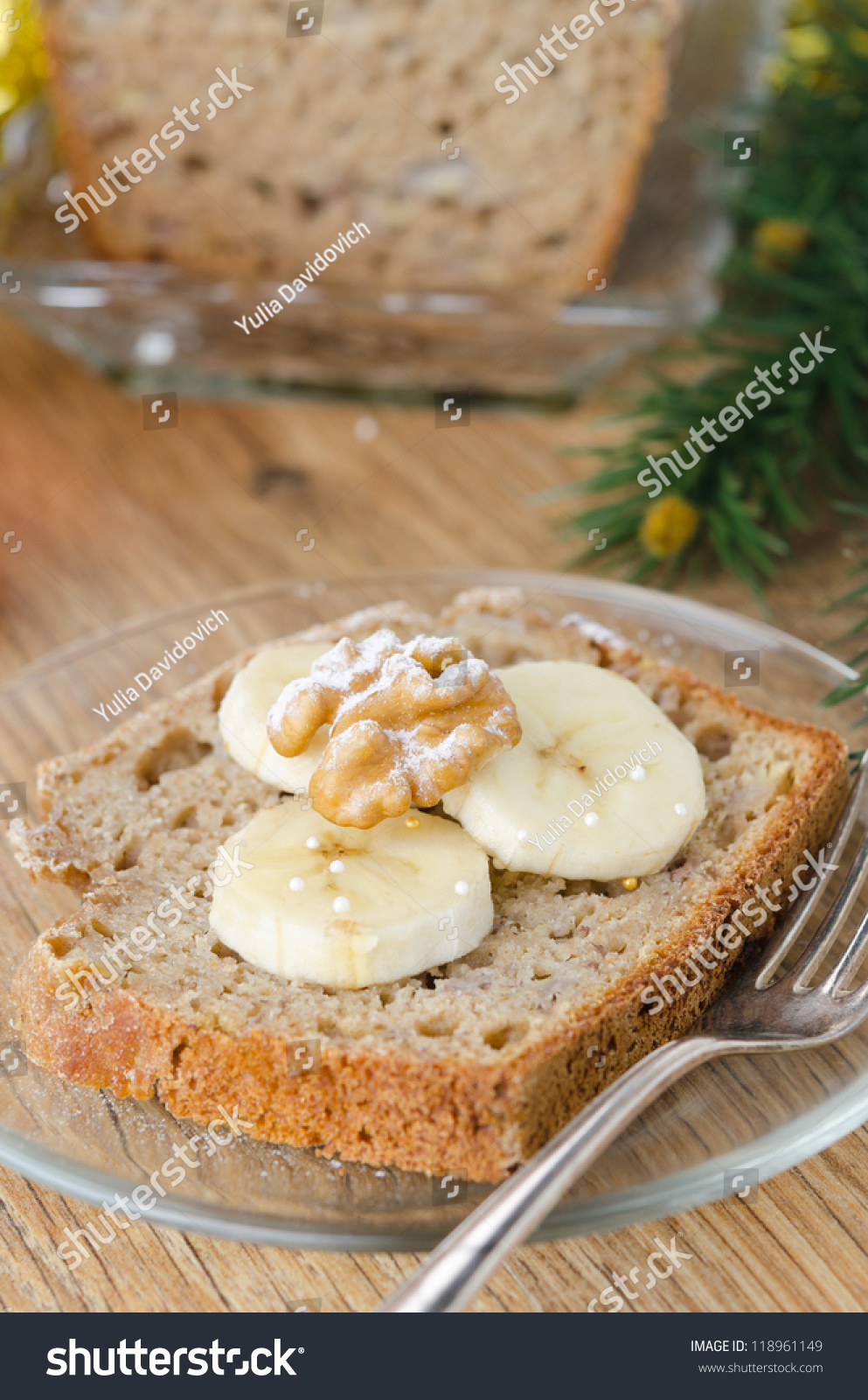 Banana Walnut Decorated Cake Banana Walnut Decorated Cake