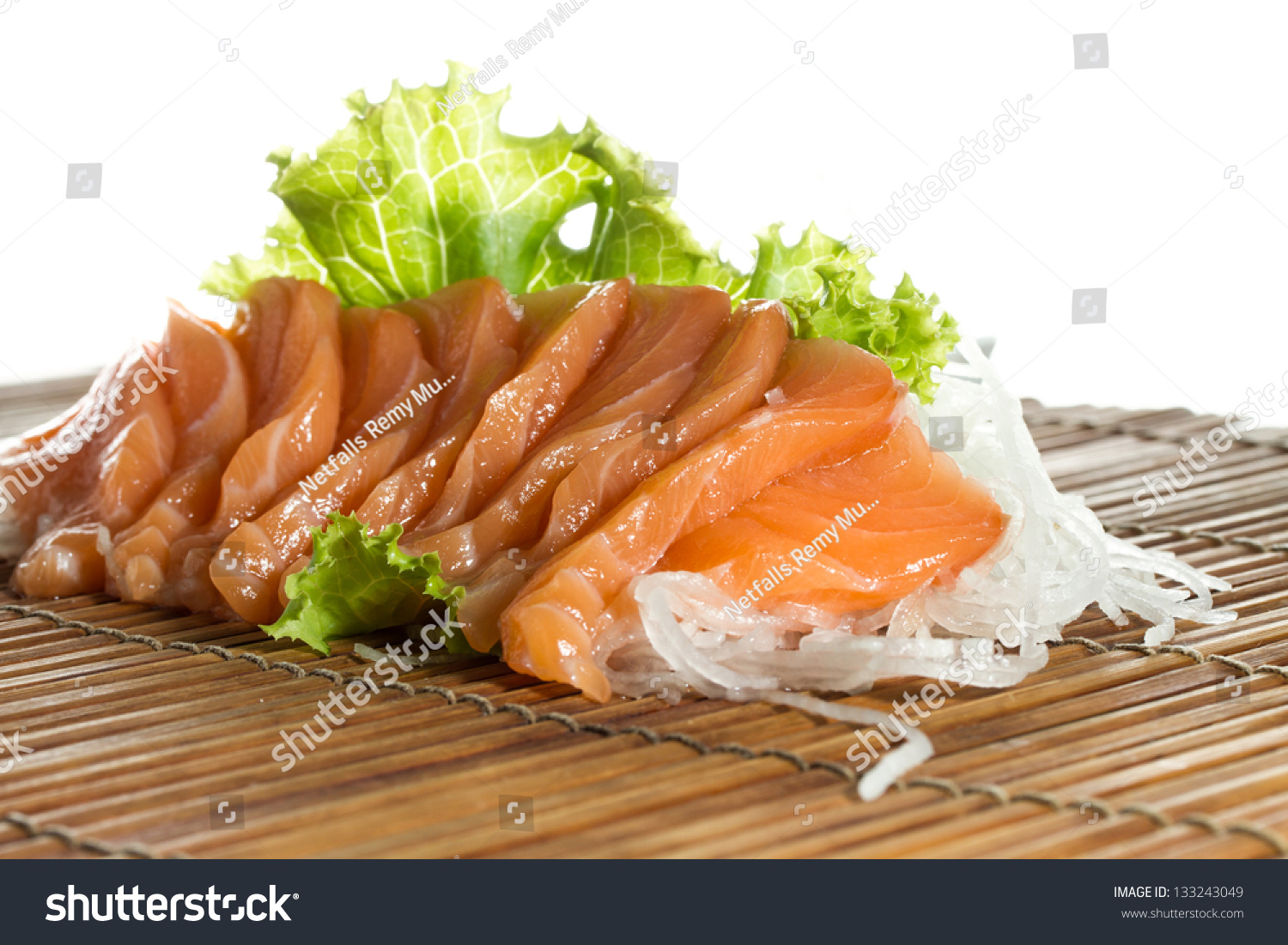 Sliced Raw Fatty Salmon Sashimi Stock Photo 133243049 : Shutterstock