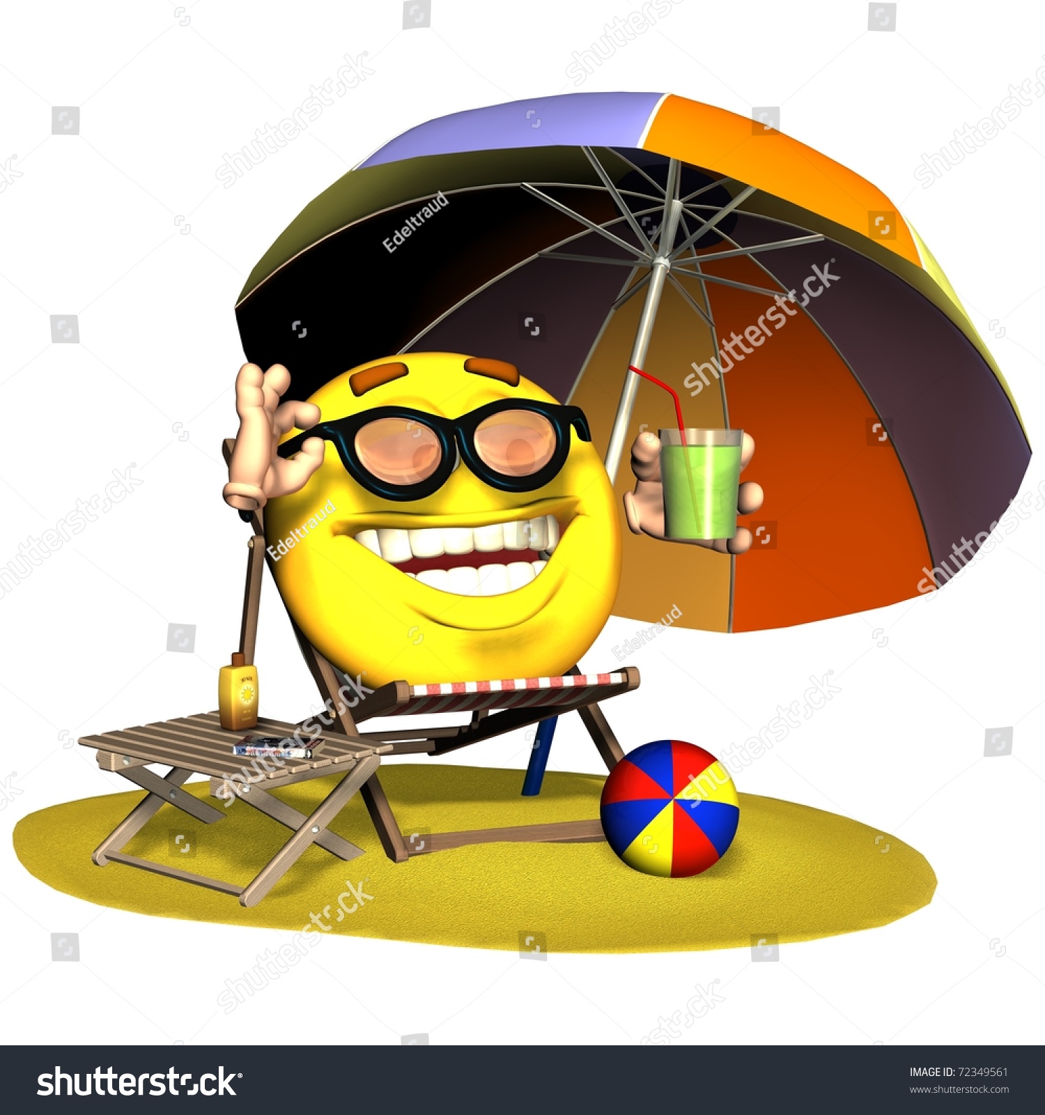 Smiley On Beach Stock Illustration Shutterstock