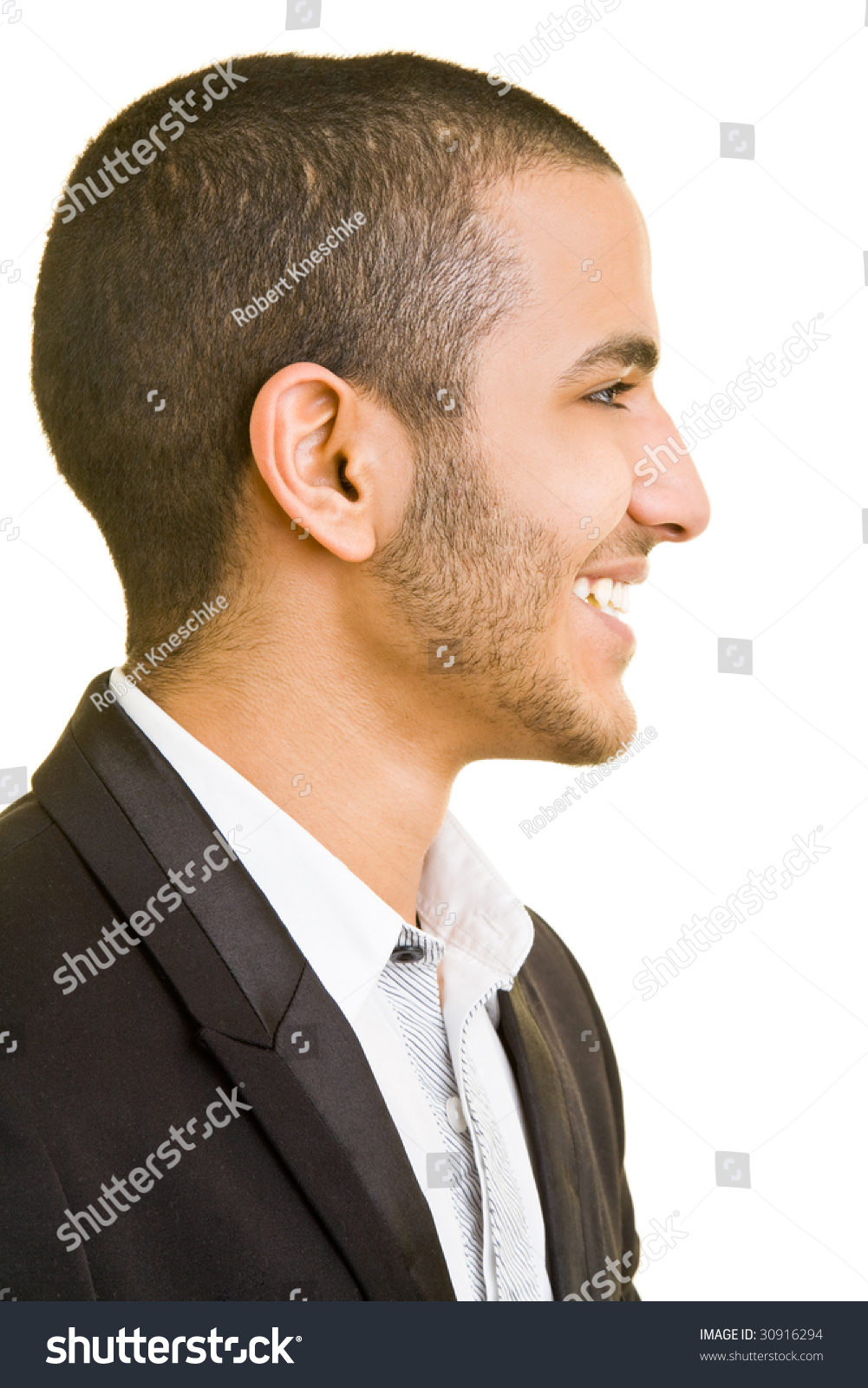 Smiling Business Man In Side View Stock Photo Shutterstock