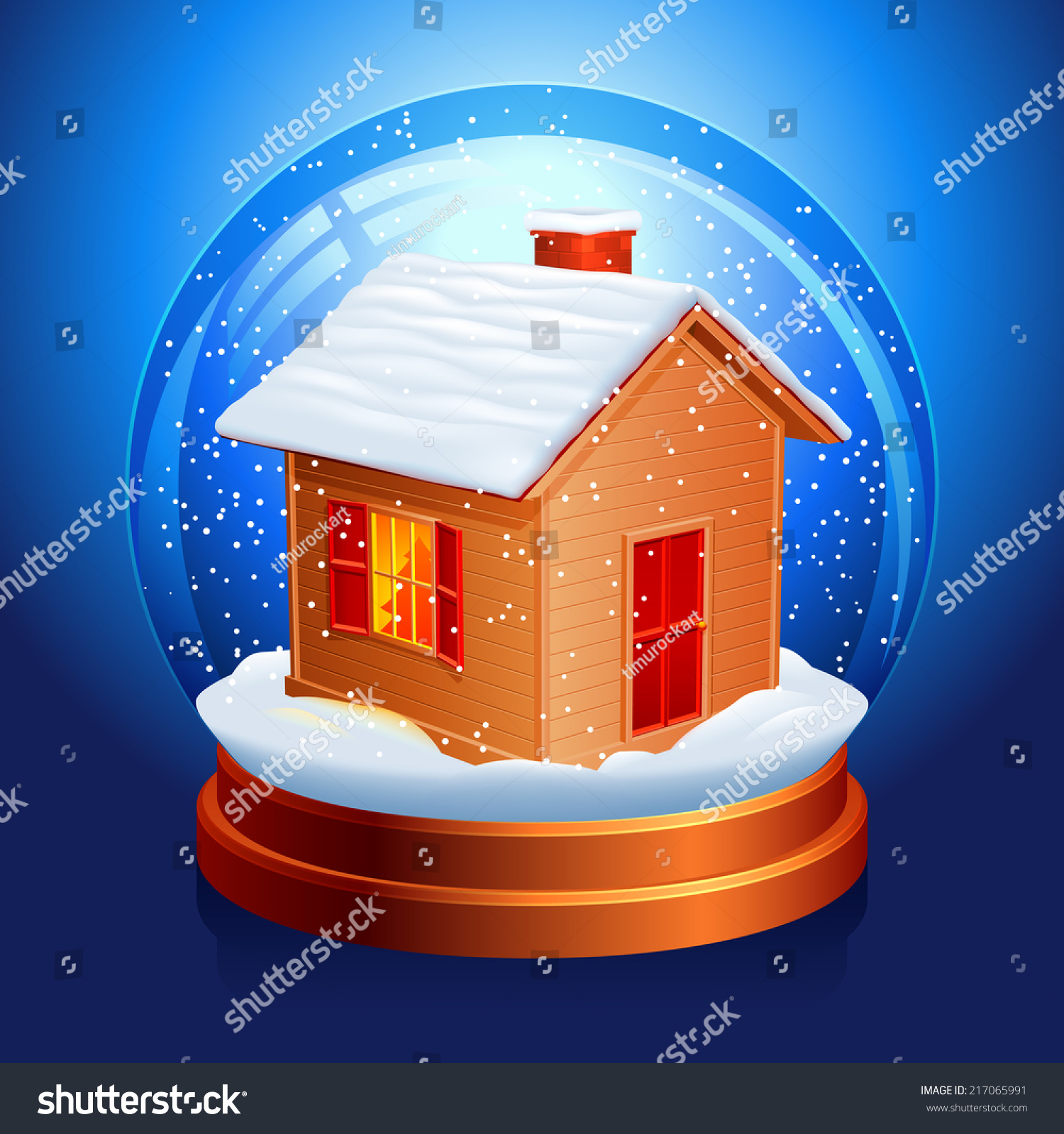 Snow globe with a little house inside Snow globe with a little house inside